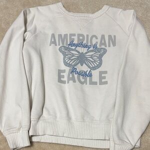 American Eagle Outfitters White Crewneck